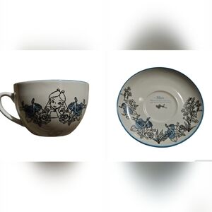 Disney Alice in Wonderland 16 oz Floral Teacup and Saucer Set